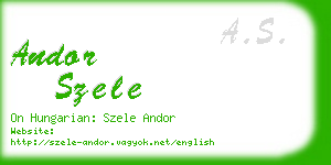 andor szele business card